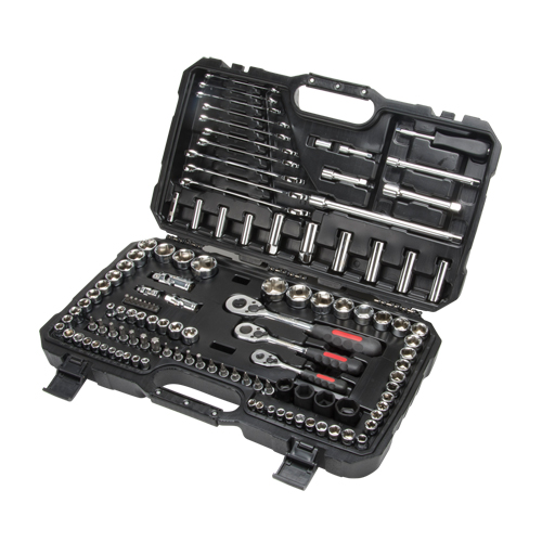Jeux de douilles et cl&eacute;s SAE/m&eacute;triques 1/4", 3/8" et 1/2", 120 Mcx, Profond O-Max