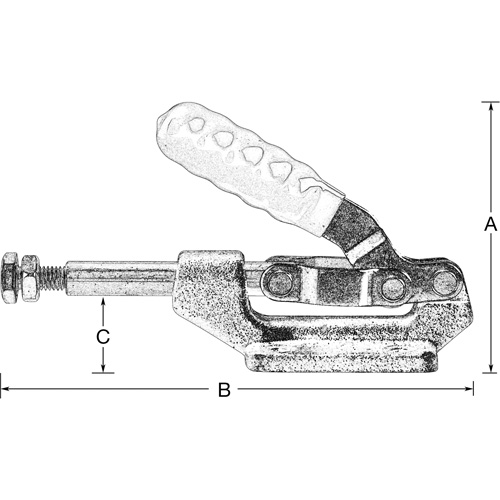 Serre-flan droit, Force de serrage de 600 lb O-Max