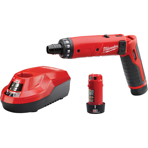Ensemble tournevis hexagonaux M4, 1/4", 4 V, 44 lb-po couple max., Lithium-ion bloc-pile O-Max