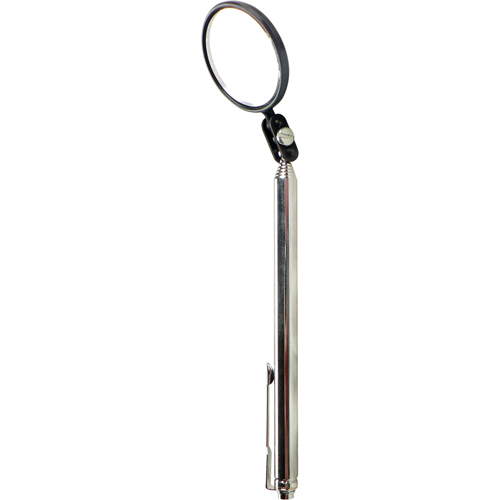 Inspection Mirror, Circular, 1-1/2" L x 1-1/2" W, Telescopic O-Max