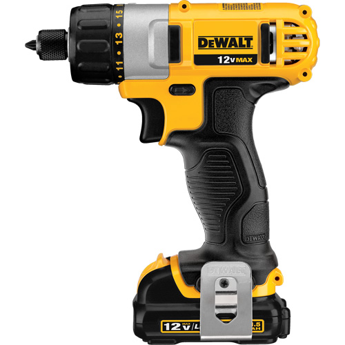 Ensemble de tournevis max, 1/4", 12 V, 160 UWO couple max., Lithium-ion bloc-pile O-Max