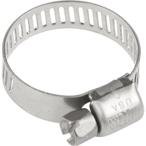 Hose Clamps - Stainless Steel Band & Screw, Min Dia. 0.316, Max Dia. 7/8" O-Max