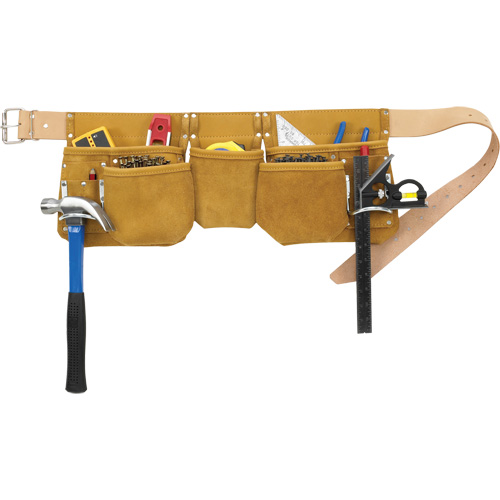 Ceintures &agrave; outils pour apprenti menuisier, Cuir, Havane O-Max