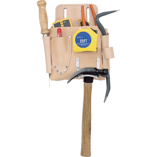 Drywall Tool Pouch, Tool Holder, Leather, 7 Pockets O-Max
