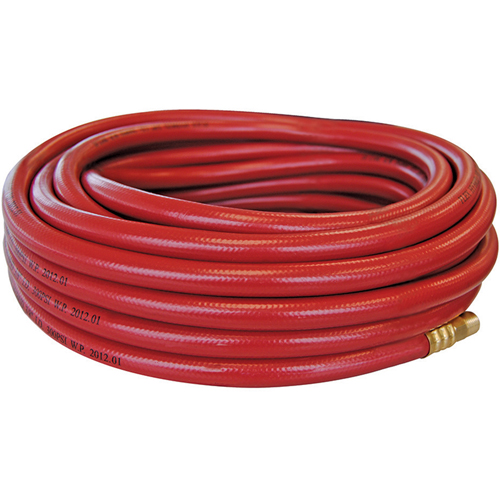 Flexhybrid Hoses with Fittings, Air, Technopolymer, 3/8" dia. x 25', 300 psi, 1/4 NPT O-Max