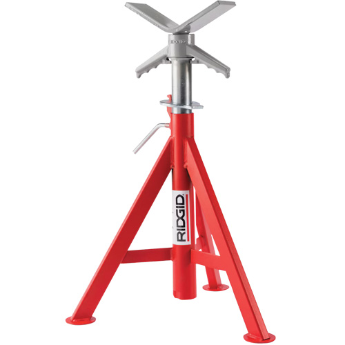 Supports de tuyaux abaiss&eacute; en V no VJ-98, 51-96 cm R&eacute;glage de la hauteur, 12" Capacit&eacute; max. de tuyau, 2500 lb Capacit&eacute; de charge max. O-Max
