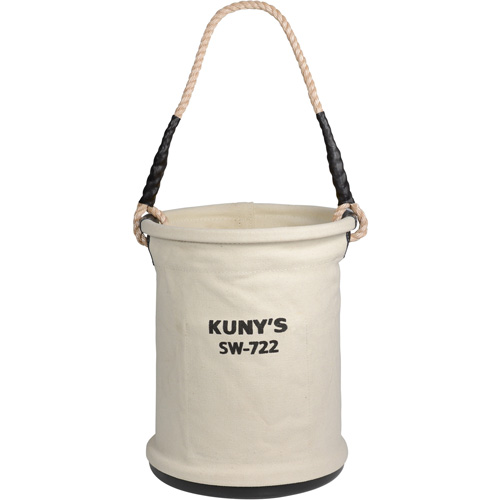 Heavy-Duty Buckets, 11" L x 11" W x 16" H, Canvas, Beige O-Max