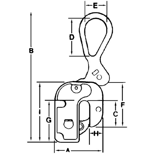 &eacute;lingue l&egrave;ve-t&ocirc;le courte GX, 4000 lb (2 tonnes), Ouverture de la m&acirc;choire de 1/16" - 7/8" O-Max