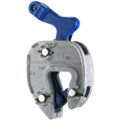 Serre-plaque GX avec attache de chaînette, 1000 lb (0,5 tonne), Ouverture de la m&acirc;choire de 1/16" - 5/16" O-Max
