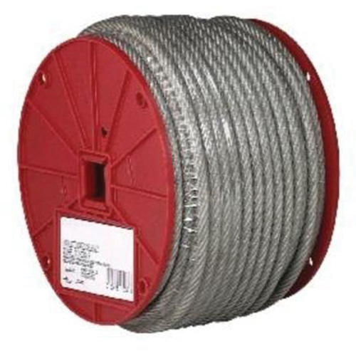 Wire Cable, 250' (76.2 m) x 3/32", 184 lbs. (0.092 tons), Vinyl Coated O-Max