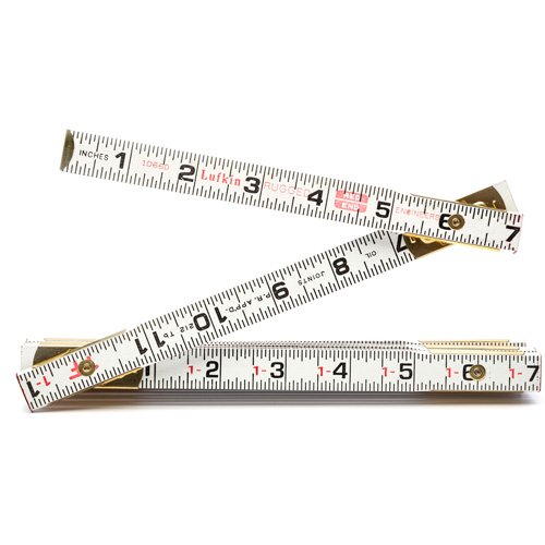 Folding Wood Rule, 6' L, Wood, 1/6" Graduations O-Max