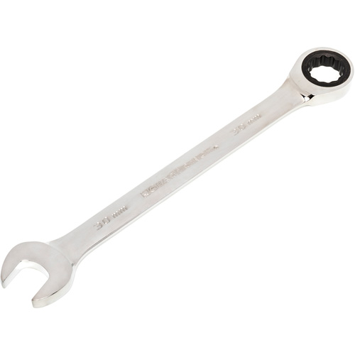 72-Tooth Ratcheting Combination Wrench, 12 Point, 30 mm, Chrome/Polished Finish O-Max