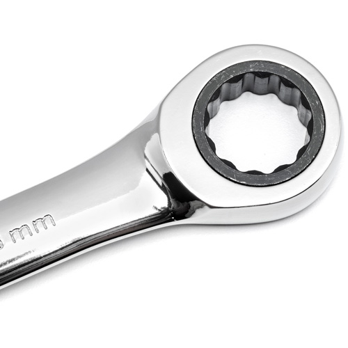 72-Tooth Ratcheting Combination Wrench, 12 Point, 30 mm, Chrome/Polished Finish O-Max