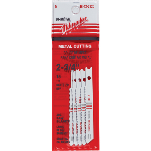 Lames de scie sauteuse, Bim&eacute;tal, Tige en U, 2-3/4" lo, 18 dents par pouce O-Max