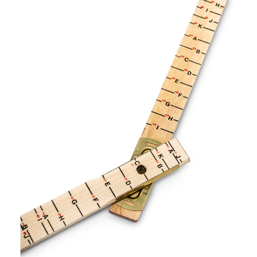 Red End&reg; Oversized Brick Mason Rule, 6' L, Wood, 1/16" Graduations O-Max