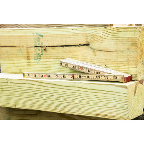 Folding Rule, 6' L, Wood, 1/16" Graduations O-Max