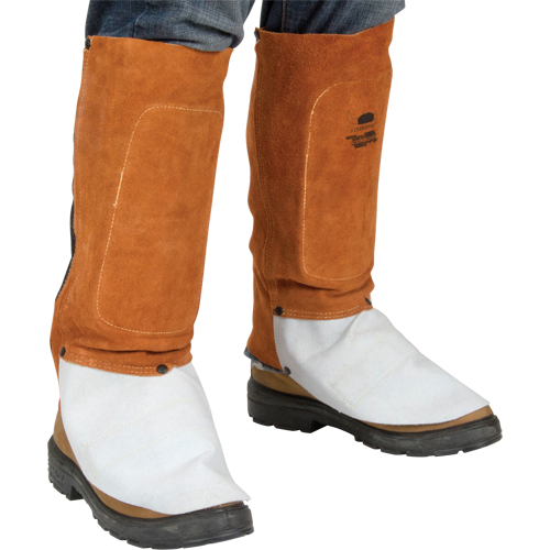Leather Spats, 14" L, Lava Brown O-Max