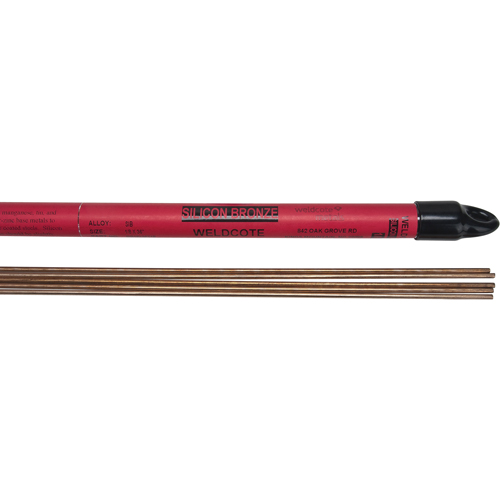 36" Cut Length TIG Rods, 1/8", Silicone Bronze O-Max