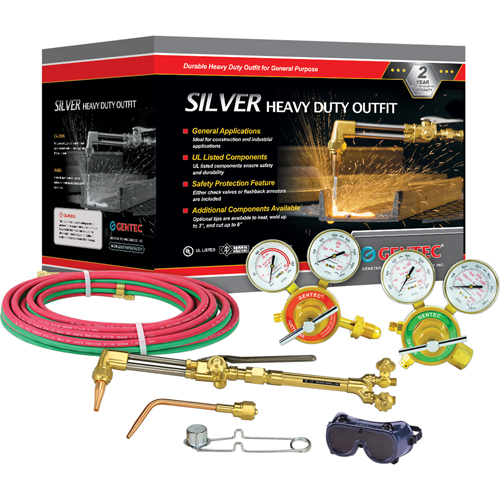 Silver Heavy-Duty Welding & Cutting Outfi ts, 3/4" Cut, 1/2" Weld O-Max