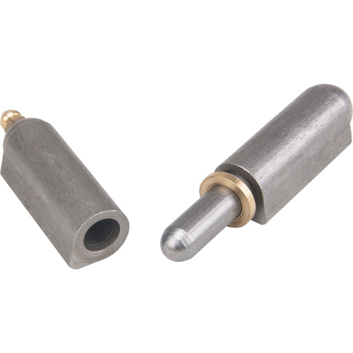 Charni&egrave;re &agrave; souder, 0,63" dia. x 3,937" lo, Acier doux a/goupille fixe en acier O-Max