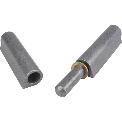 Weld-On Hinge, 1.102" Dia. x 10.236" L, Mild Steel w/Fixed Steel Pin O-Max
