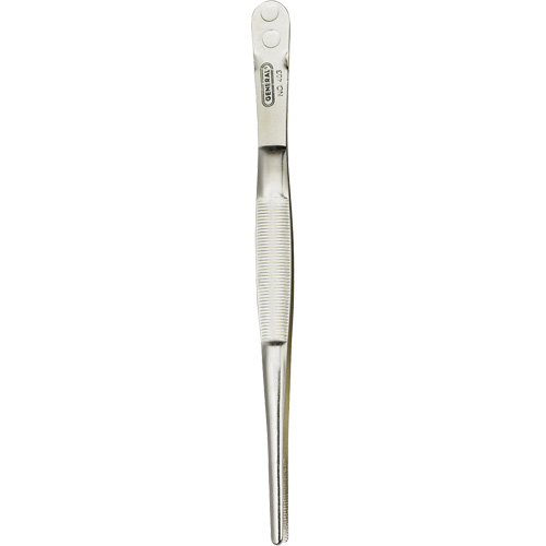 Industrial Tweezers with Blunt Serrated Tip O-Max