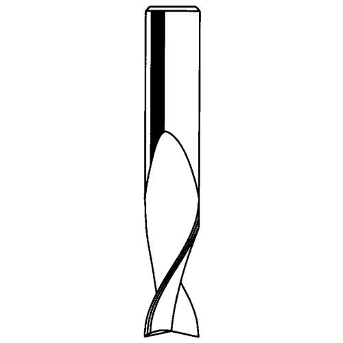 M&egrave;che &agrave; spirale, 1/8" dia., 1/2" Hauteur de carbure, 2" lo, 1/4" tige O-Max