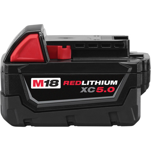 Bloc-piles &agrave; capacit&eacute; &eacute;tendue M18 Redlithium XC5.0 , Lithium-ion, 18 V, 5 A O-Max