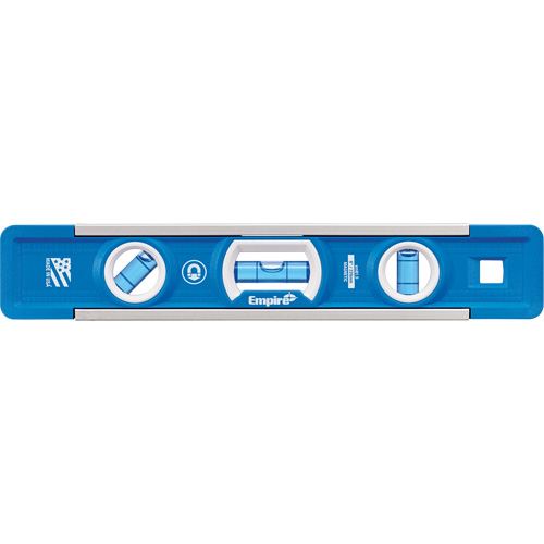 Niveau torpille True Blue, 9" lo, Aluminium, 3 fioles, Magn&eacute;tique O-Max