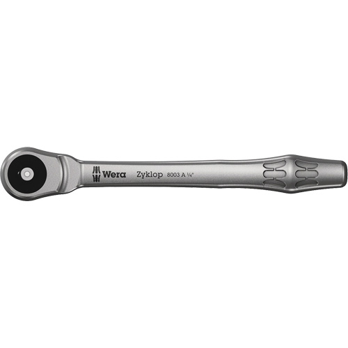 Zyklop Metal Ratchet 1/4 Push Through , 1/4" Drive, Plain Handle O-Max