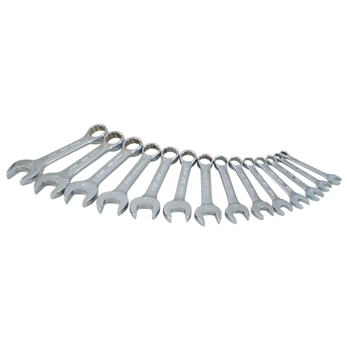 Stubby Wrench Set, Combination, 14 Pieces, Metric O-Max