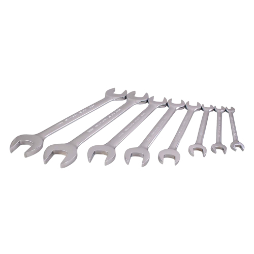 Wrench Set, Open-Ended, 8 Pieces, Metric O-Max