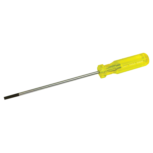 Tournevis &agrave; fente d'&eacute;lectricien, Tige de 3/16", Ronde, 9-1/2" lo, Prise en Plastique O-Max