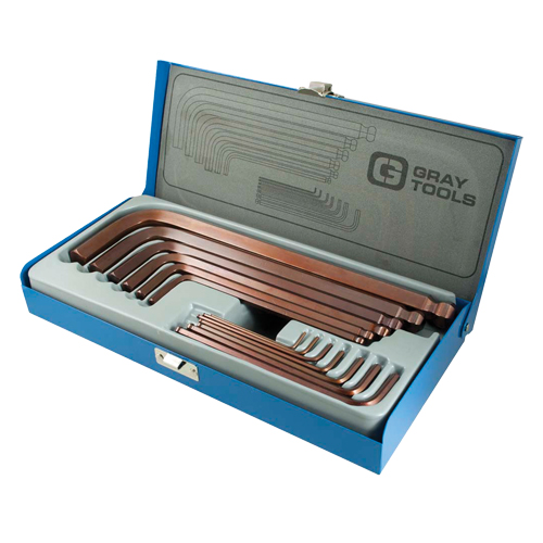 Long Arm Ball Hex Key Set, 13 Pcs., Imperial O-Max
