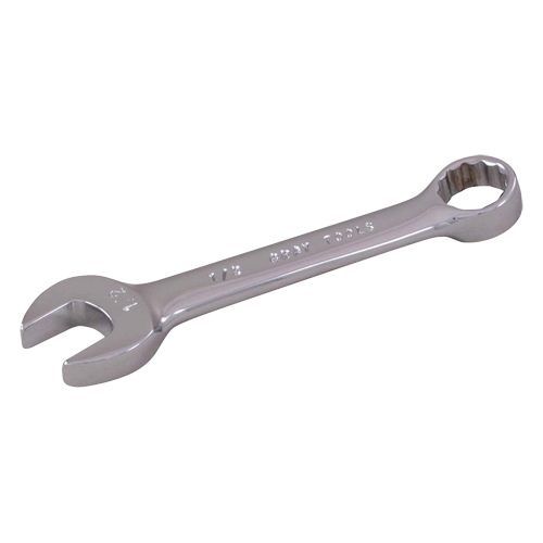 Stubby Combination Wrench, 12 Point, 6 mm, Chrome Finish O-Max