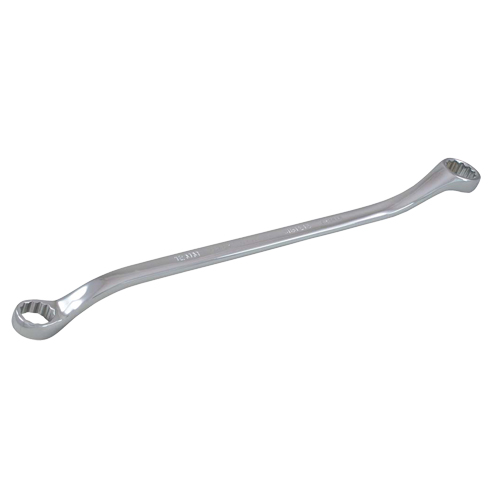Box End Wrench, 12 Point, 8/9 mm, 15° Offset, Chrome Finish O-Max