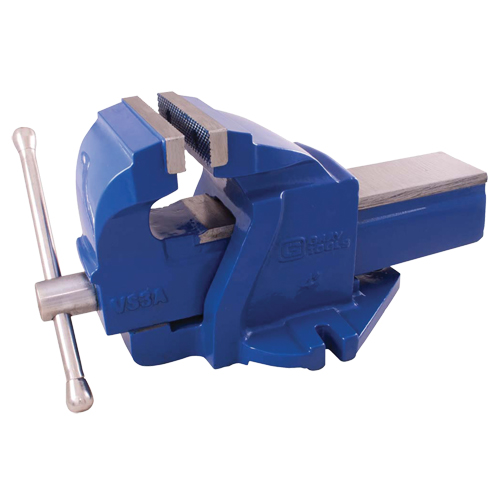 Ductile Iron Mechanics Bench Vise, 4" Jaw Width, 2" Throat Depth O-Max