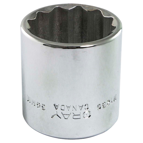 Socket, 13 mm, 1/2" Drive, 12 Points O-Max