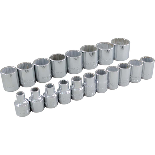 Jeu de douilles, 19 Mcx, Prise de 3/8" O-Max