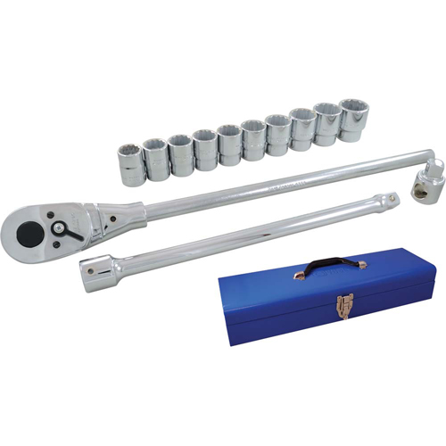 Socket & Attachment Set, 15 Pcs, 3/4" Drive Size O-Max