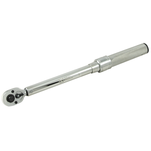 Micrometer Torque Wrench, Click, 3/8" Square Drive, 30 - 250 in-lbs. O-Max