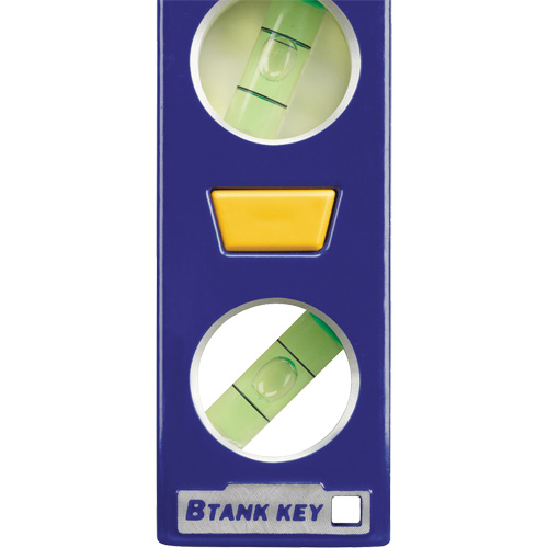 250 Series Heavy-Duty Torpedo Level, 9" L, Aluminum, 4 Vials, Magnetic O-Max