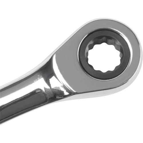 Metric Ratcheting Combination Wrench, 12 Point, 8 mm, Chrome Finish O-Max