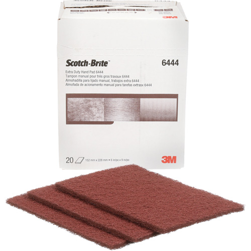 Scotch-Brite Extra-Duty Hand Pad, Aluminum Oxide, 9" x 6", Fine Grit O-Max