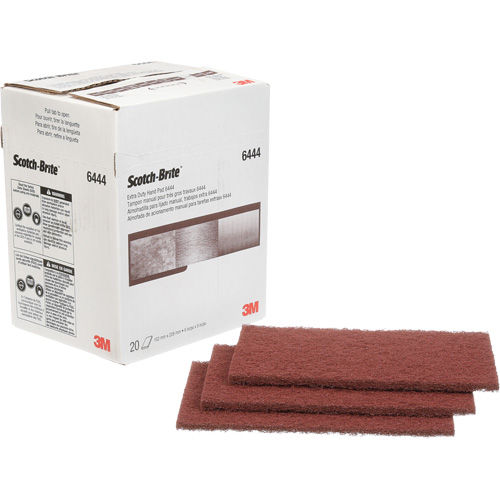 Scotch-Brite Extra-Duty Hand Pad, Aluminum Oxide, 9" x 6", Fine Grit O-Max