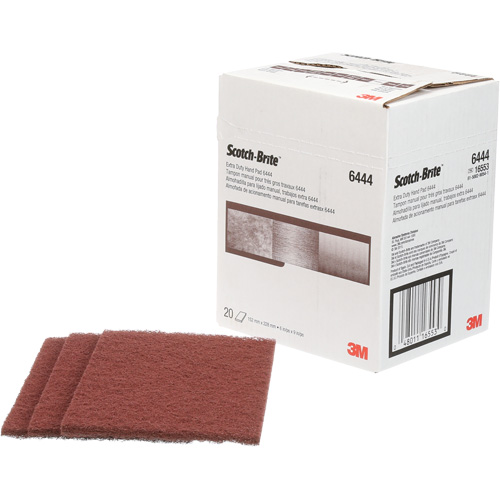 Scotch-Brite Extra-Duty Hand Pad, Aluminum Oxide, 9" x 6", Fine Grit O-Max