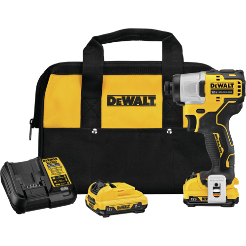 Xtreme Brushless Impact Driver Kit, 1/4", 1450 in-lbs Max. Torque, 12 V, Lithium-Ion O-Max