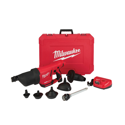 Trousse de pistolet &agrave; air de nettoyage de drain M12 Airsnake, &eacute;lectrique O-Max