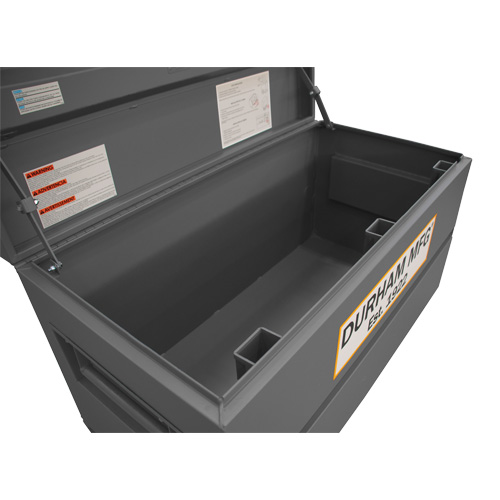 Boîte de rangement pour le chantier, 48" x 24" x 27-13/16", Acier, Gris O-Max