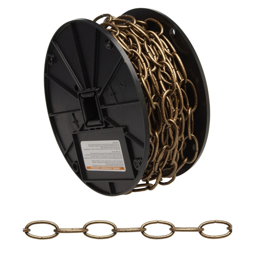 Chaîne d&eacute;corative, Acier au carbone, #10 x 60' (18,3 m) l, Charge d'utilisation 35 lb (0,0175 tonne) O-Max